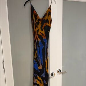 Rat & Boa Sheer Black and Yellow Maxi Dress